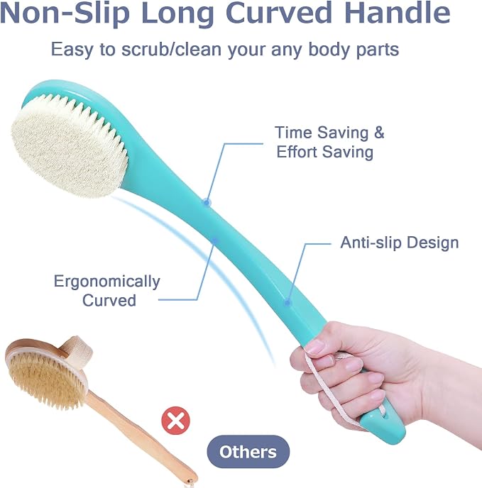 VANZAVANZU Exfoliating Shower Brush Back Scrubbers - Image 4