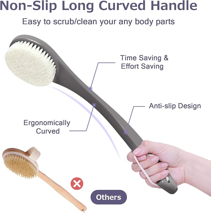 VANZAVANZU Exfoliating Shower Brush Back Scrubbers - Image 4