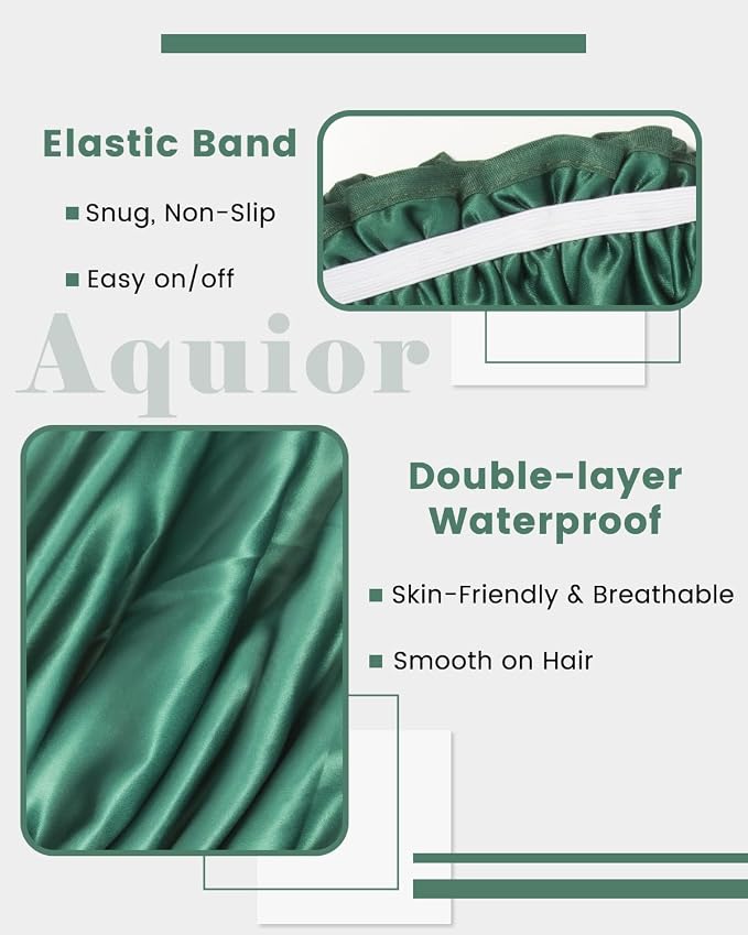 Aquior Shower Caps, Reusable Shower Cap - Image 3