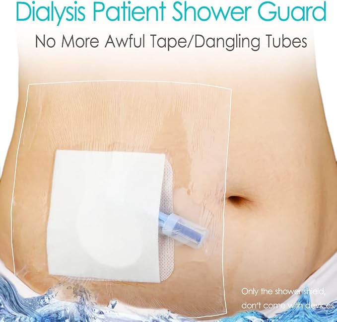 25 Pcs Waterproof Dialysis Catheter Shower Cover + Non-Stick Center Pad - Image 3