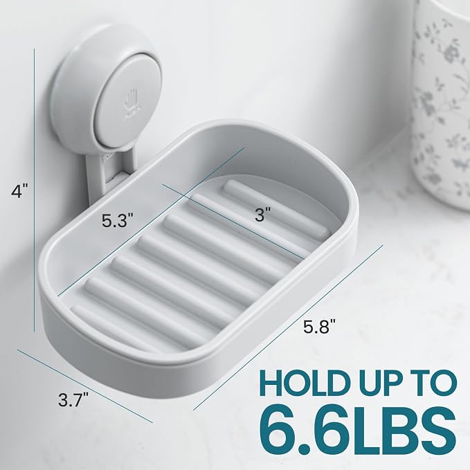 TAILI Soap Dish Bar Holder Suction Cup, SoapSaver - Image 4