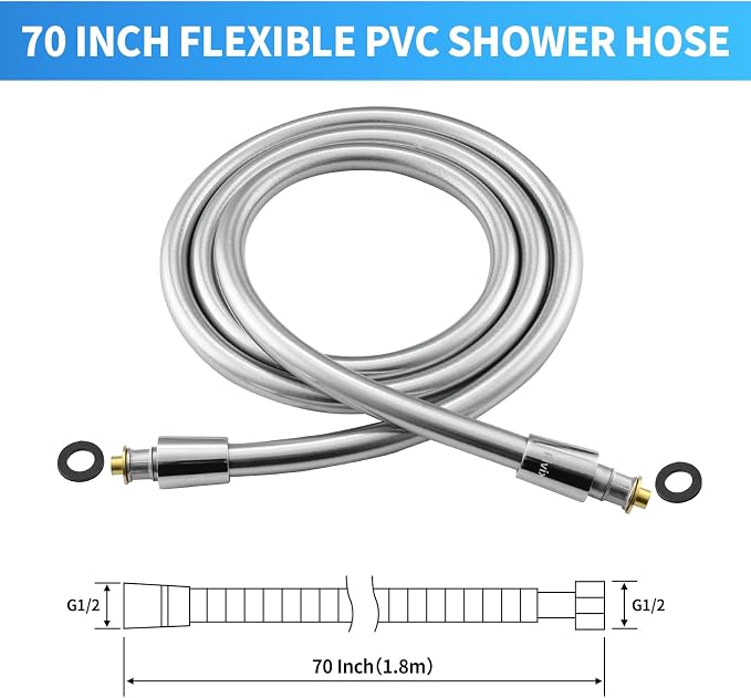 Extra Long Replacement Shower Hose Extension Handheld Shower Head Hose 79 - Image 3