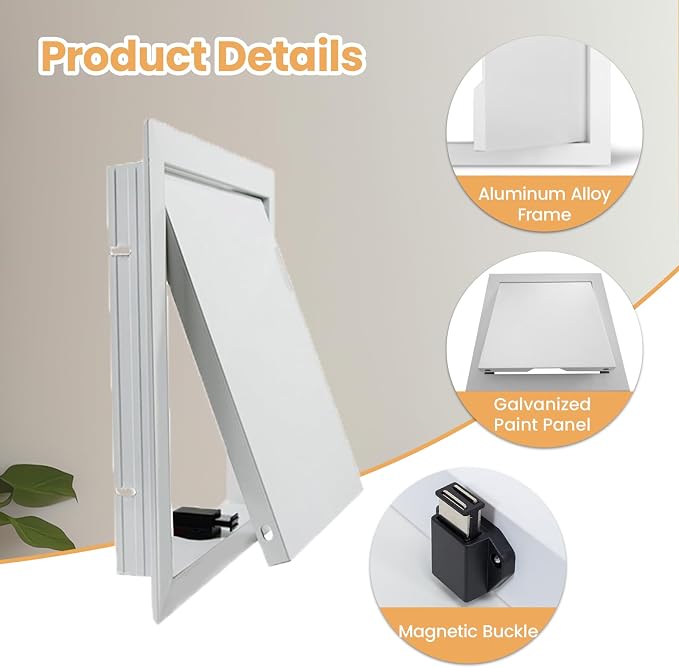Access Doors Panel 10 x 10 inch Aluminum Alloy Access Door - Image 4