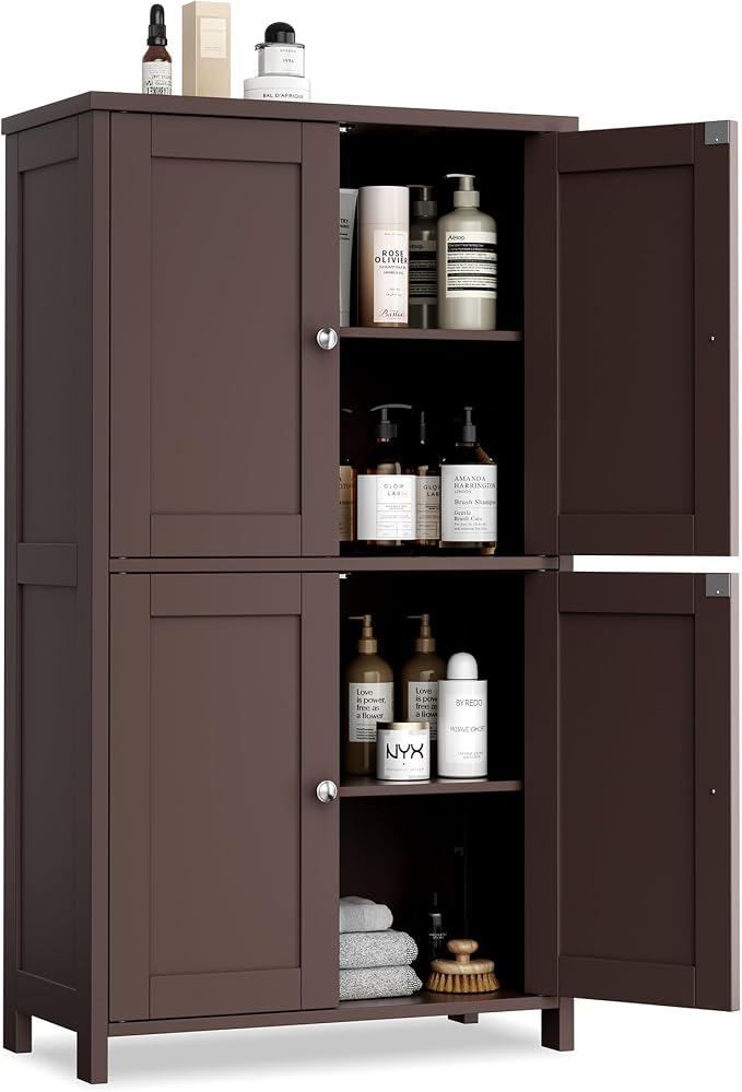 Vongrasig Floor Storage Cabinet, Small Bathroom Storage Unit by Vongrasig