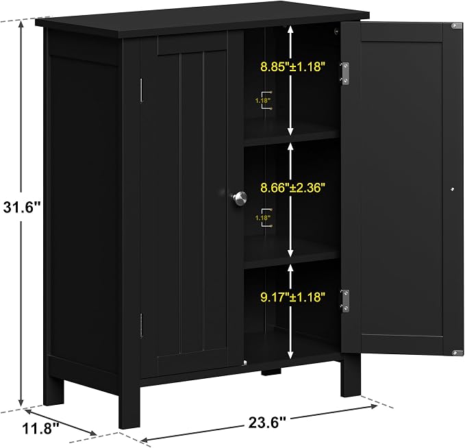 SUPER DEAL Modern Bathroom Floor Storage Cabinet - Image 3