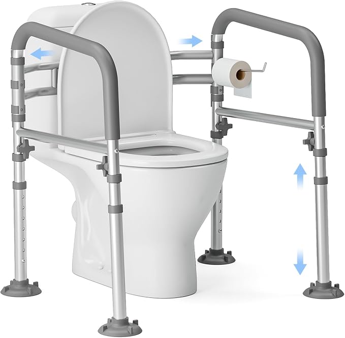 Foldable Toilet Safety Rails for Seniors by Loyoda