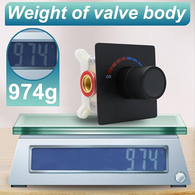 Digital Display Shower Valve Shower Valve Single Way Shower Diverter Valve - Image 5
