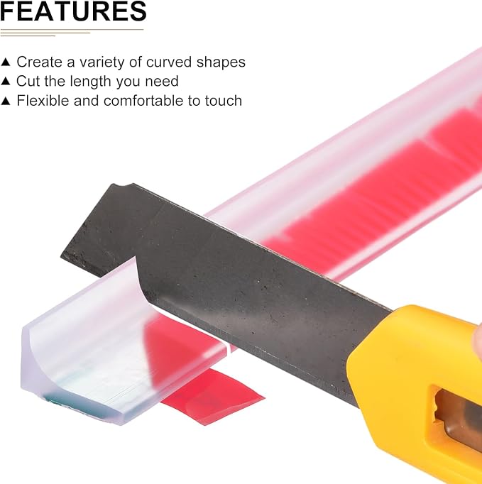 59"x0.8"x0.5" Collapsible Shower Barrier Stopper - Image 3