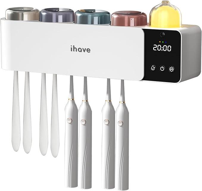 iHave Toothbrush Holders with UV Toothbrush Sanitizer, Aromatherapy Diffuser & - Image 9