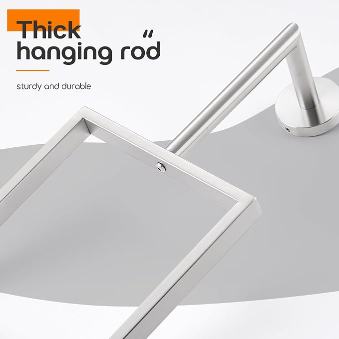 Towel Ring Brushed Nickel Hand Towel Rack - Image 8