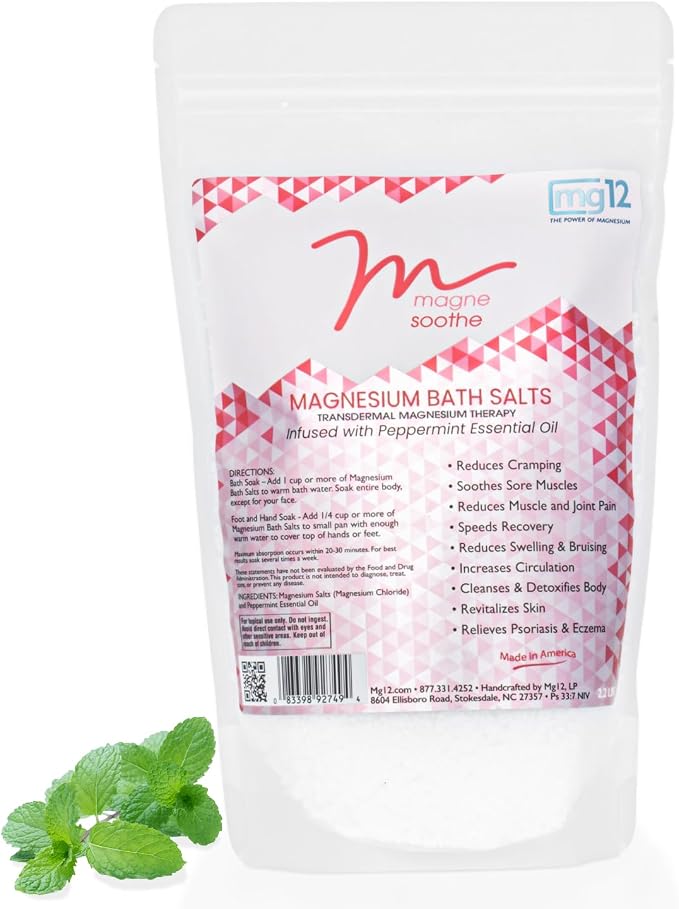 2.2lb MagneSoothe Peppermint Magnesium Bath Salt by MG12ThePowerofMagnesium
