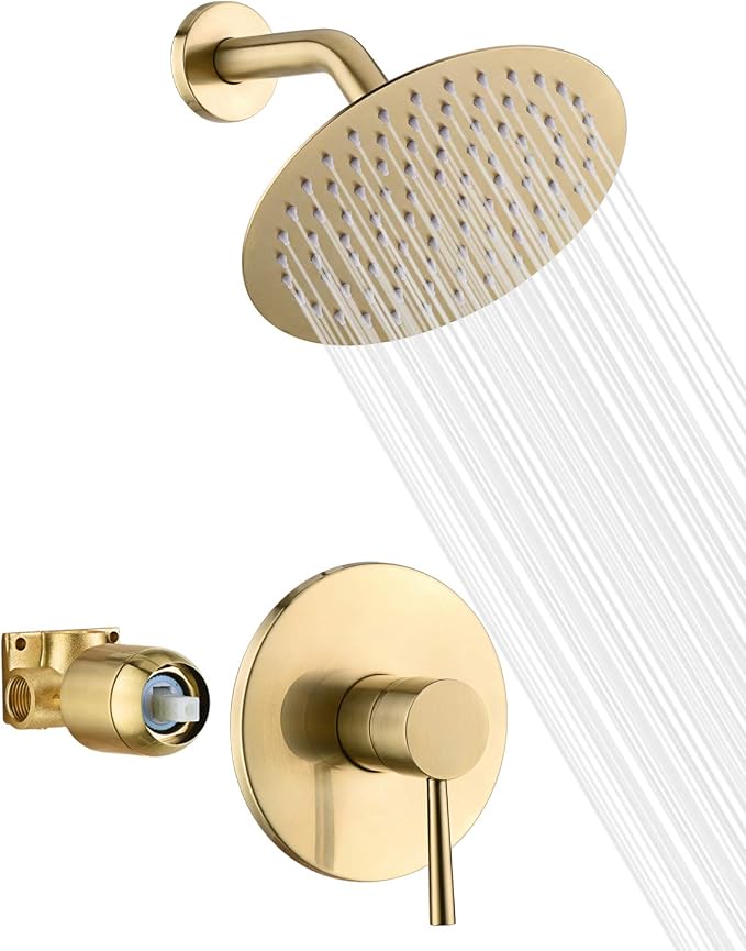 sumerain Brushed Gold Shower Faucet Set by SUMERAINFAUCETS