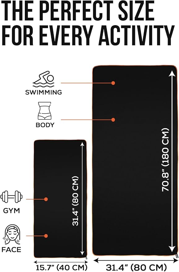 illusion Extra Large Microfibre Swimming Towel–Compact, Lightweight & Quick Dry - Image 5