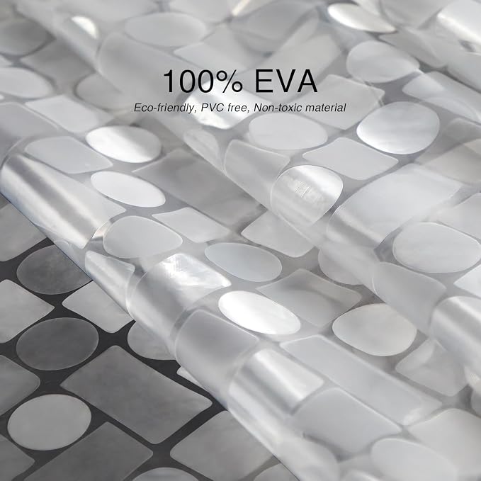 WELTRXE EVA Shower Curtain Liner Waterproof, Thick Liner Without Chemical Smell - Image 2