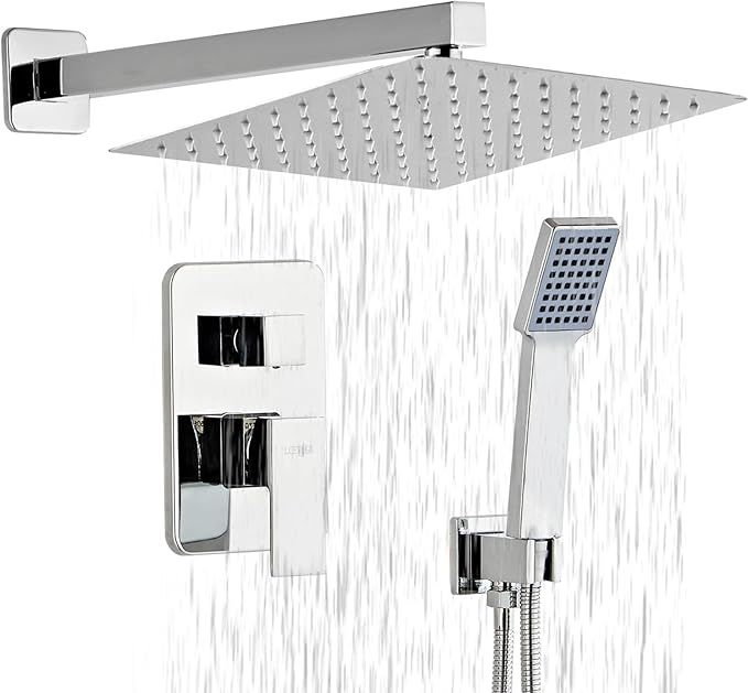 Shower Head - Shower Faucet Set Square Shower Combo System by LCEVCGK