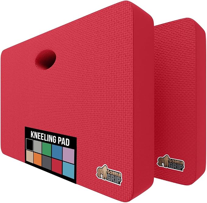GORILLA GRIP Extra Thick Patent Pending Soft Foam Kneeling Pad, 2 PK, by GorillaGrip
