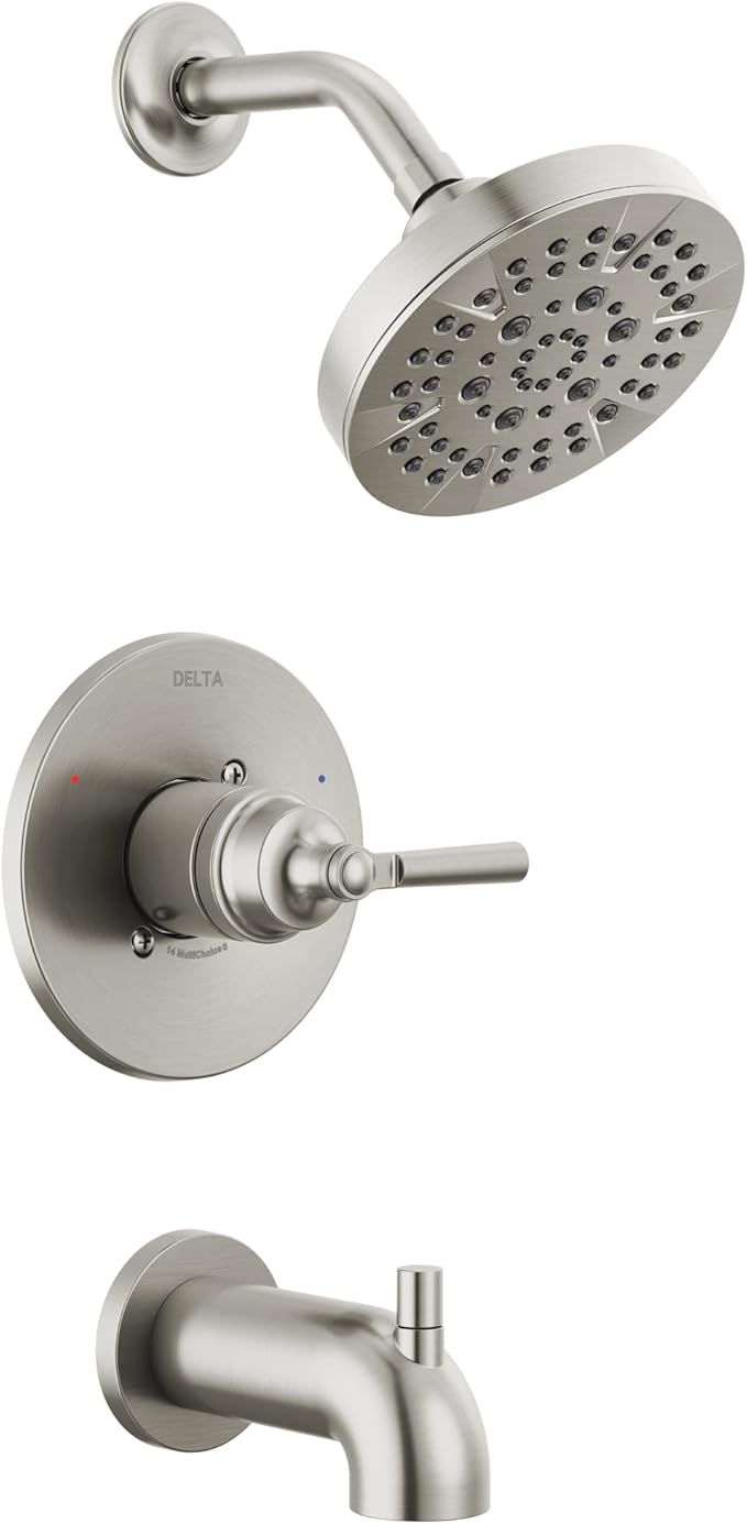 Delta Faucet Saylor 14 Series Brushed Nickel Tub and Shower Faucet Combo by DeltaFaucet