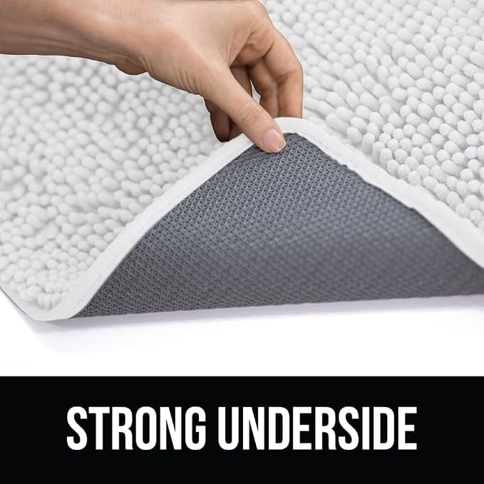 KANGAROO Bathroom Rugs, Chenille Soft Absorbent Bath Rug, Shaggy Shower Mat - Image 8