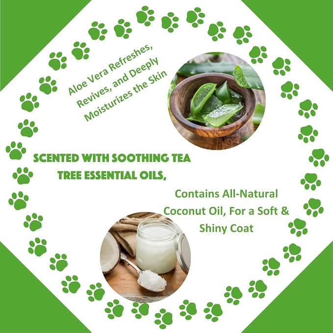 Natural Dog Shampoo with Pump, Tea Tree Relief, 1 Gallon - Image 7