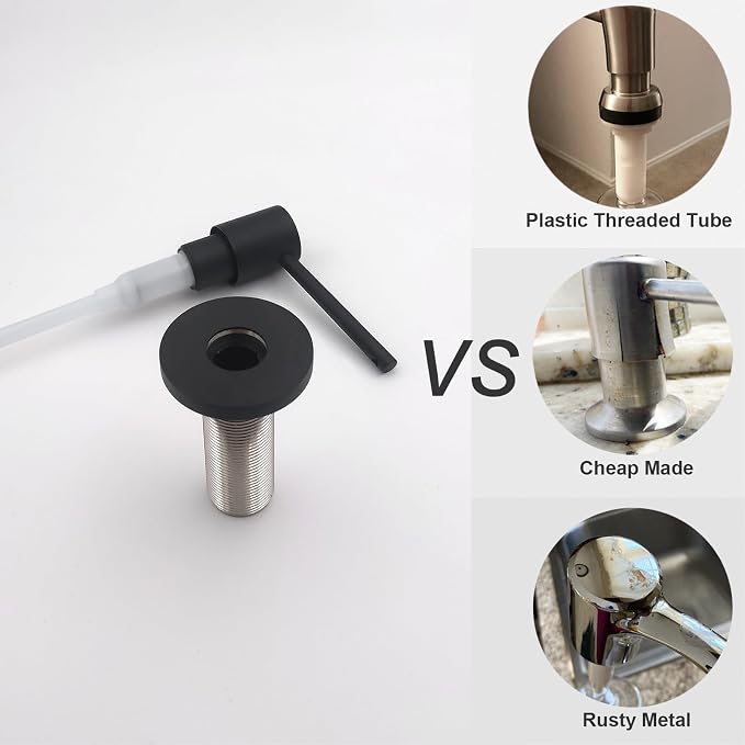 Deck Mounted Brass Kitchen Sink Soap Dispenser or Lotion Dispenser - Image 6