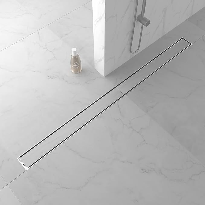 Linear Shower Drain 48", Brushed Floor Drain by Bernkot