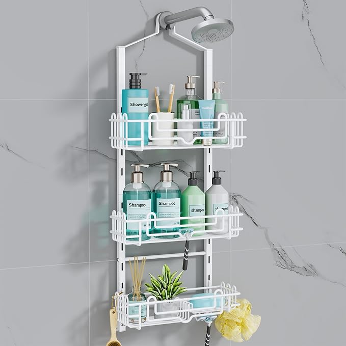 Consumest Shower Caddy Hanging – Rustproof Over Shower Head Hanger by Consumest