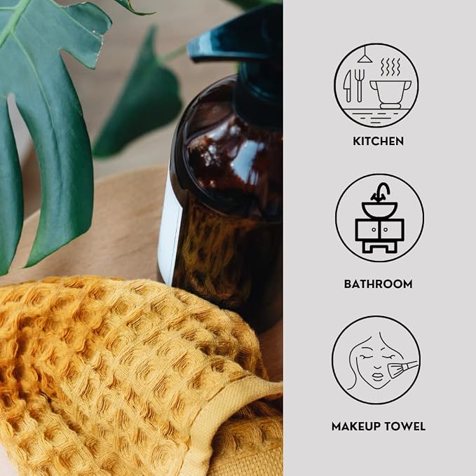 sea me at home Waffle Washcloths Set, 100% Turkish Cotton - Image 5