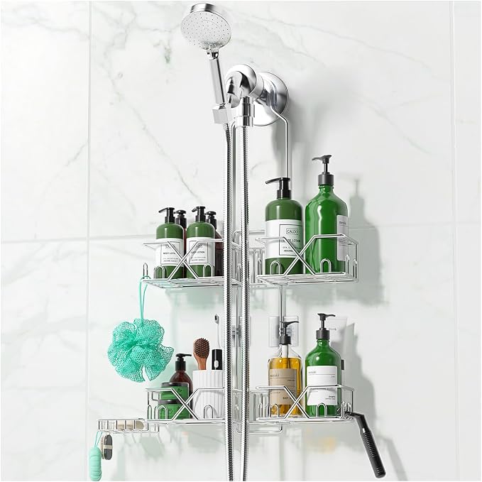 Stainless Steel Shower Caddy Hanging by Home