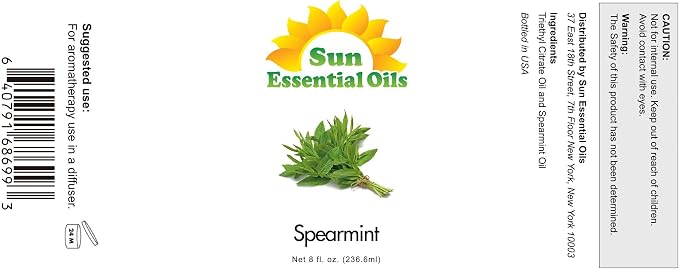 Sun Essential Oils Spearmint Essential Oil 8 oz – - Image 2