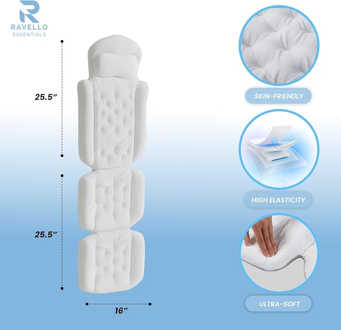 Bath Pillow for Tub | 4D Air Mesh Fabric - Image 4