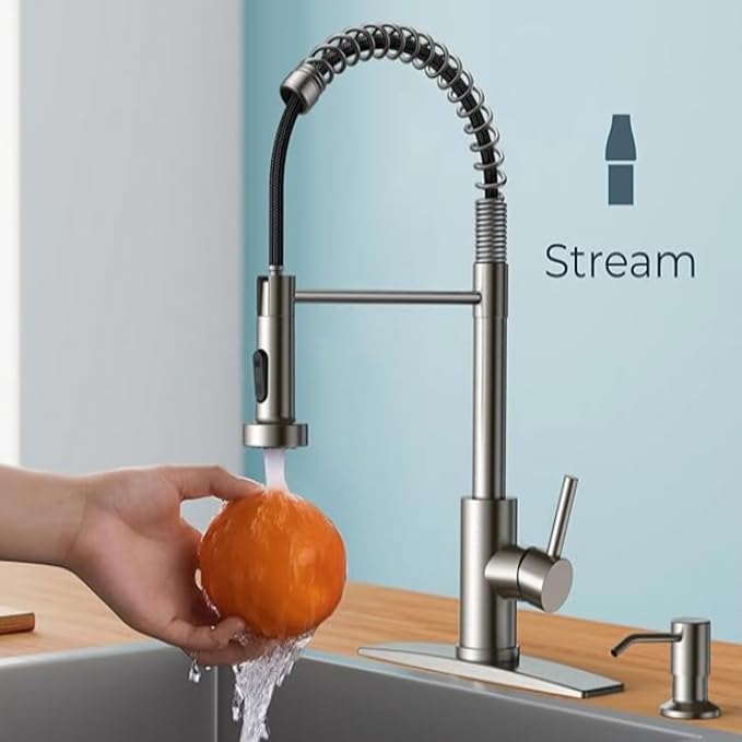 Smart Touch On Kitchen Faucet, 3 Modes Pull Down Sprayer, Sensor Activated - Image 6
