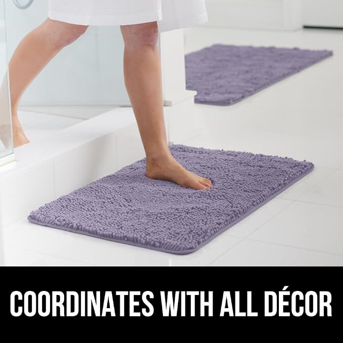 GORILLA GRIP Bath Rug Mat 30x20, Soft Absorbent Chenille, Quick Dry Microfiber - Image 9