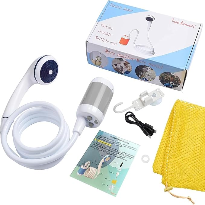 Iron Hammer Portable Shower Camping Shower Outdoor Shower Handheld Electric - Image 5