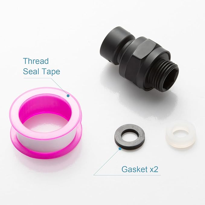 OFFO Shower Head Swivel Ball Adapter, All Metal Adjustable Shower Arm Extension - Image 7