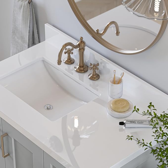 ARIEL 37" Grey Bathroom Vanity - Image 5