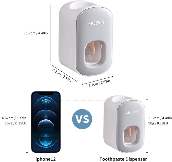 MOPMS Toothpaste Dispenser Wall Mounted - Image 8