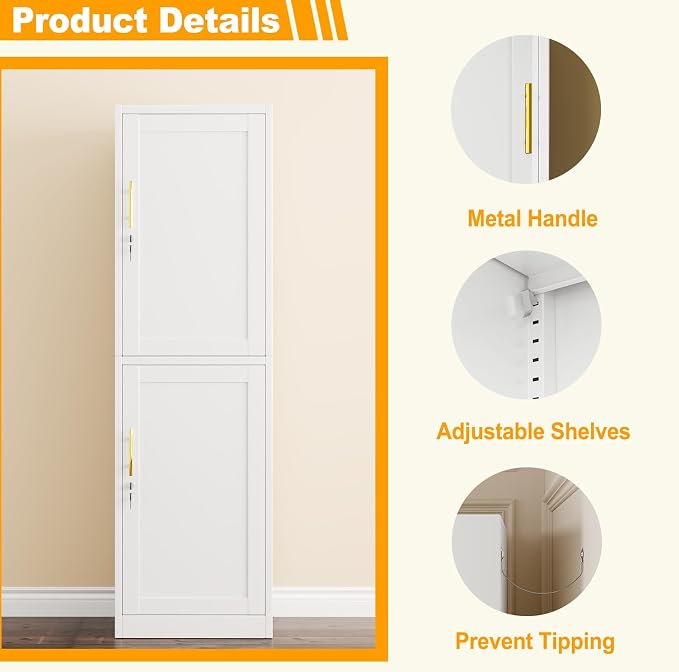 Metal Locker Tall Narrow Storage Cabinet, Gym Home Office, Entryway and Hallway - Image 4