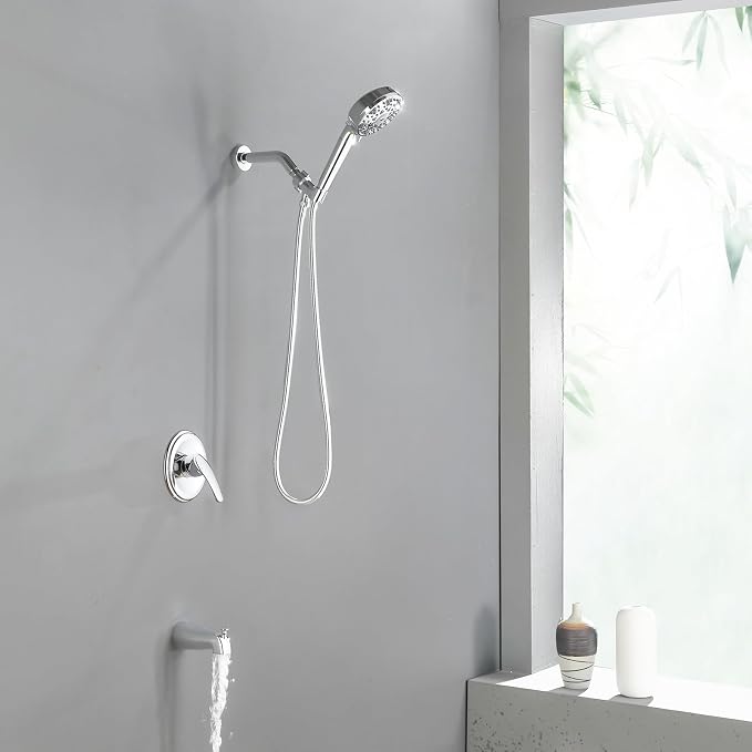 Chrome Polished Shower Faucet Set - Image 3