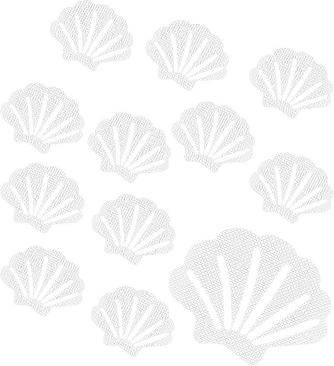 Clear Bathtub Stickers Non Slip, Shell Shaped Tubs Safety Shower Treads by Coufce