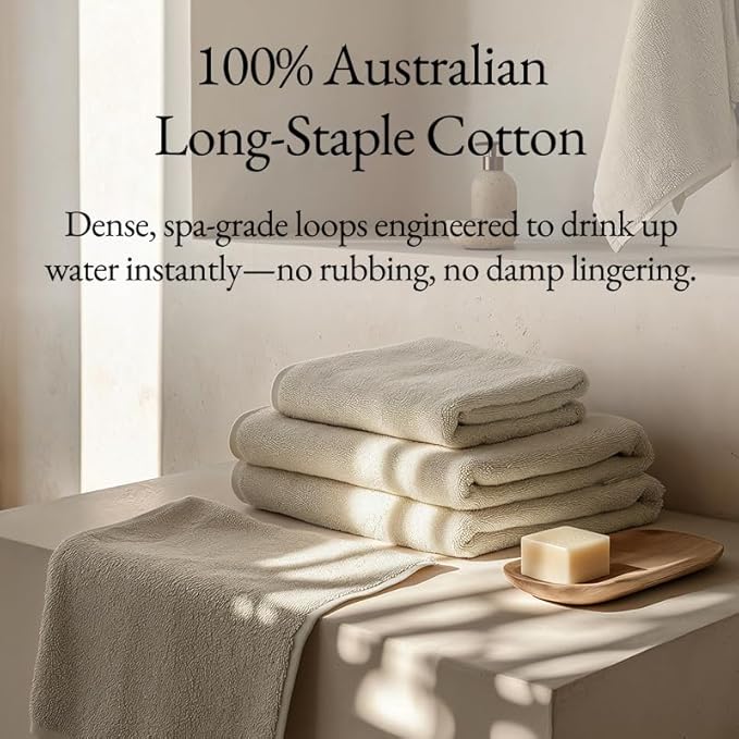 Italic Ultraplush Luxe 6 Piece Towel Set – 2 Bath Sheets, 2 Hand Towels - Image 6