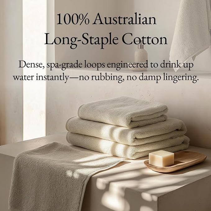 Italic Serene Ultraplush Cotton Towel Set, 2 Bath Towels + 2 Hand Towels - Image 4