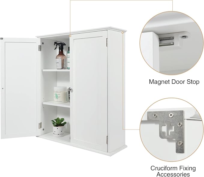 Wall Mount Bathroom Storage Cabinet, Wall Cabinet - Image 5