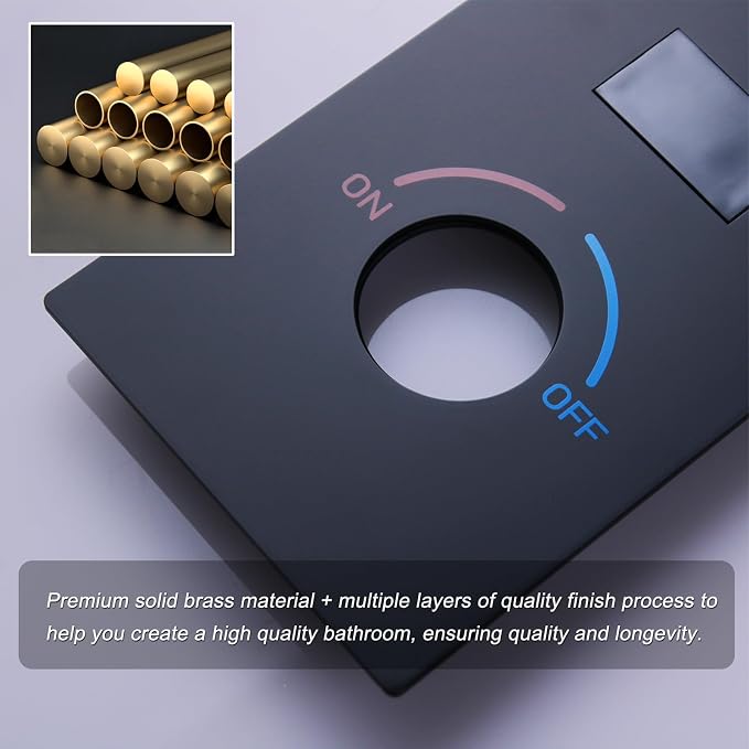 Matte Black Digital Display Shower System - Image 8