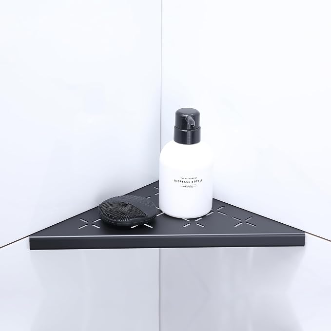 12" Corner Shower Shelf, Recessed Corner Shelf Organizer Rack, No Drilling by XiarnotogiHome