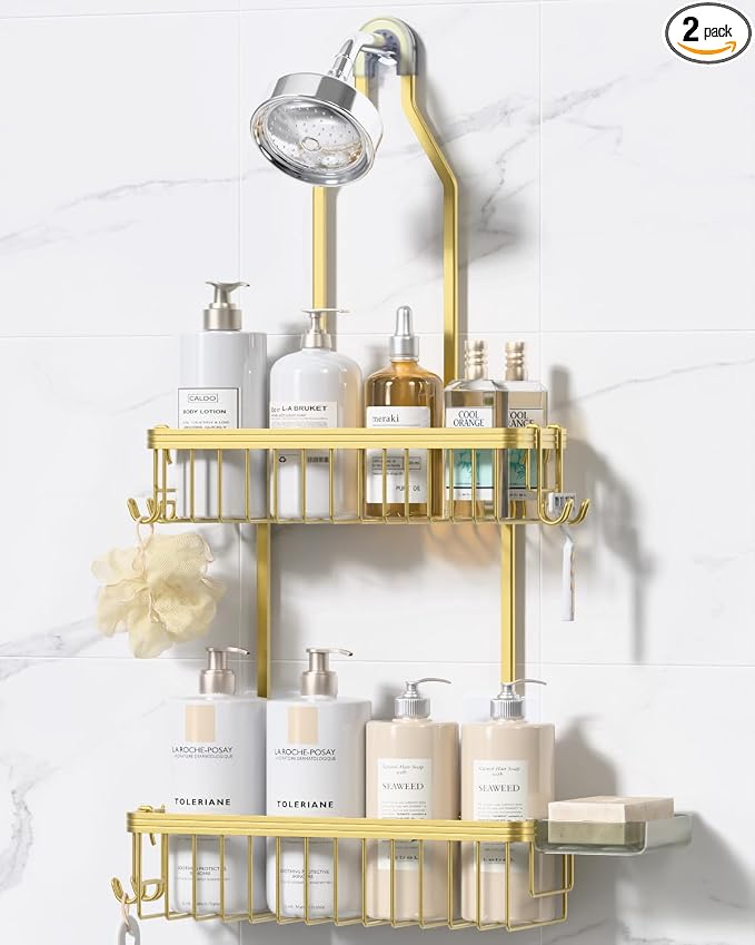 YASONIC Shower Caddy Hanging, Never Rust Shower Organizer Hanging, Aluminum by YASONIC
