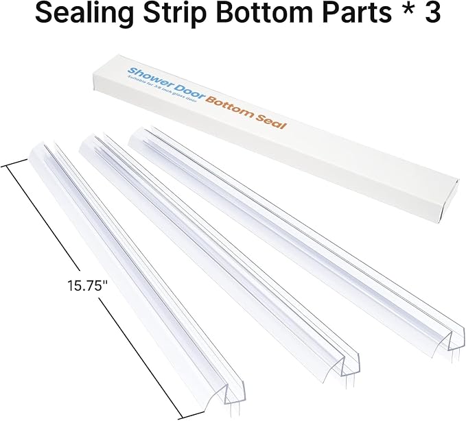 AmazerBath 3PCS Shower Door Bottom Seal - Image 2
