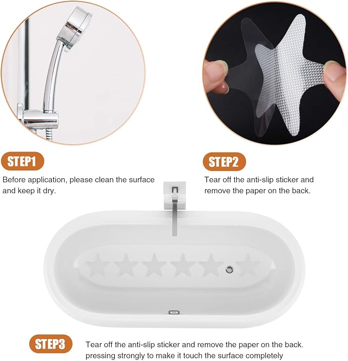 Anti Slip Shower Stickers 24 PCS Safety Bathtub Strips Adhesive Decals - Image 6