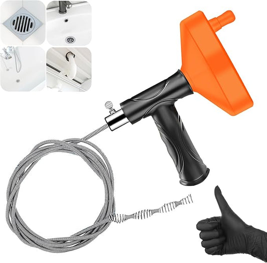 33 Feet Drain Snake Auger, Plumbing Snake Drain Hair Clog Removal Tool by Unknown