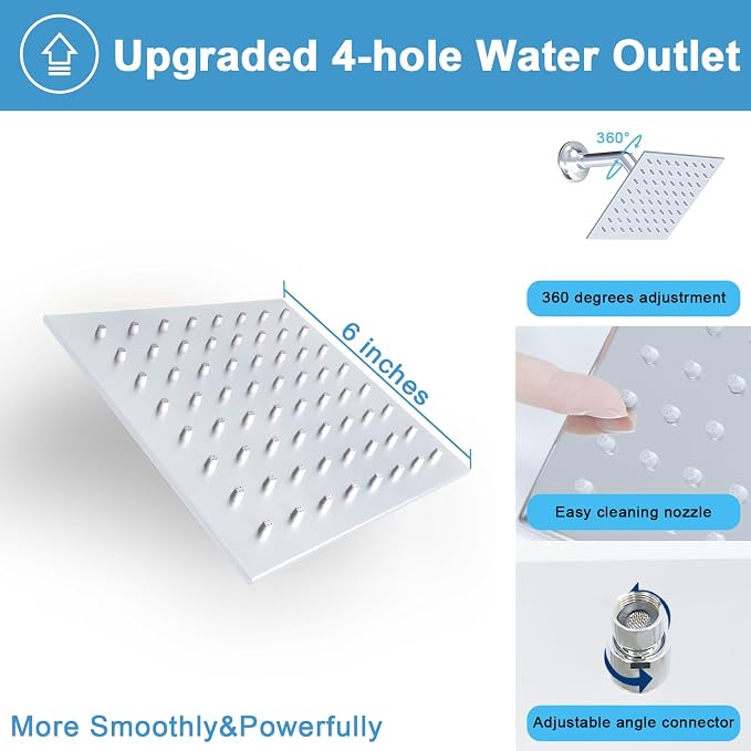 Digital Display Dual Head Shower system Rain Shower System Shower Wall Mount 10 - Image 5