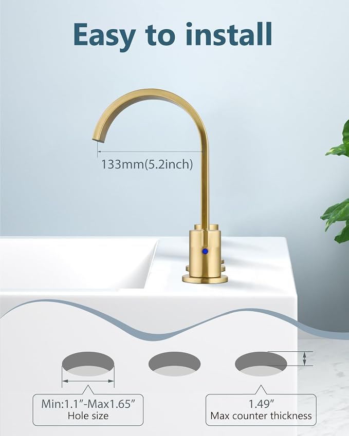 Aolemi Bathroom Faucets 3 Hole, 8 Inch Widespread Waterfall Bathroom Sink Faucet - Image 5